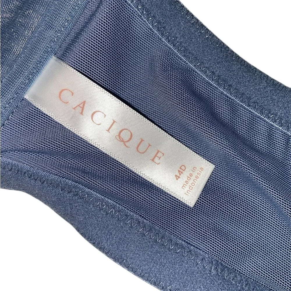 CACIQUE Intimates “Boost Plunge” Front Closure Racerback Bra NWOT Slate Blue 44D - Picture 6 of 8